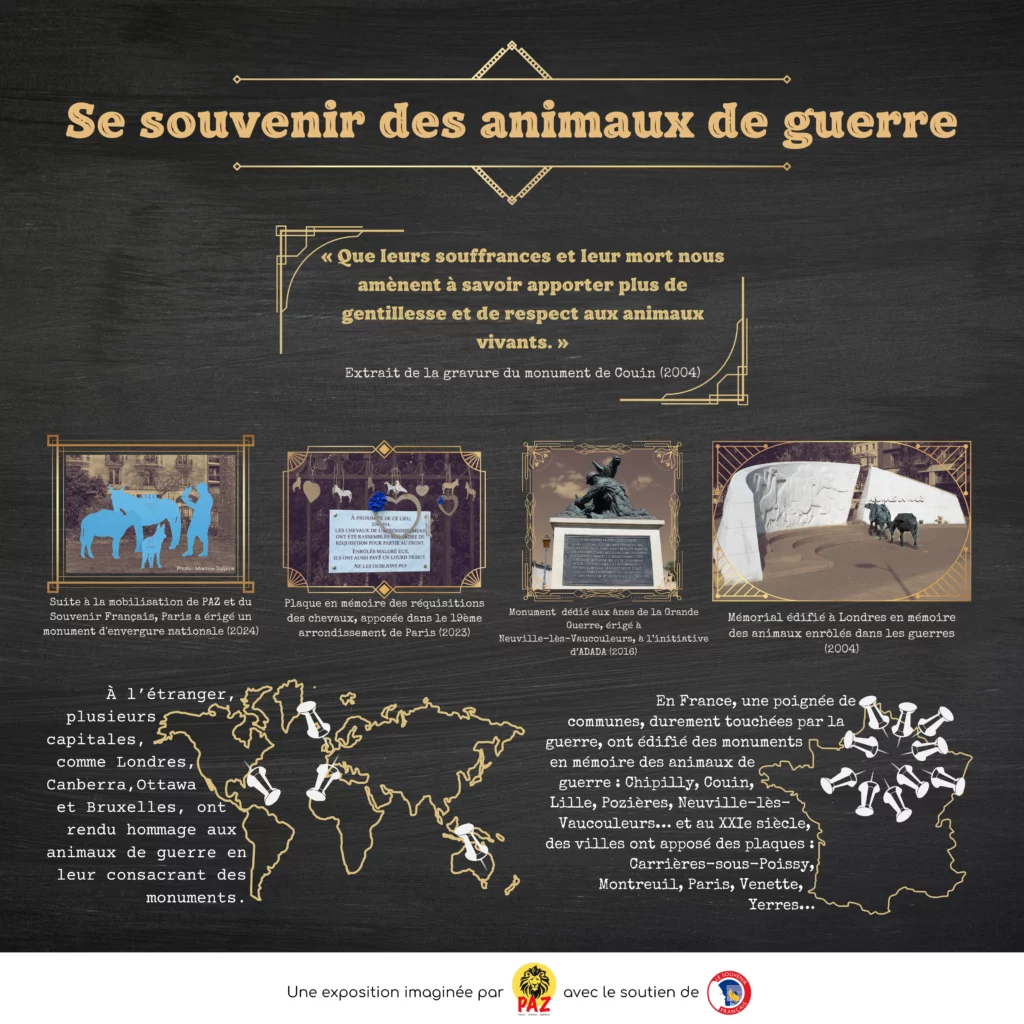 Exposition animaux guerre panneau 3